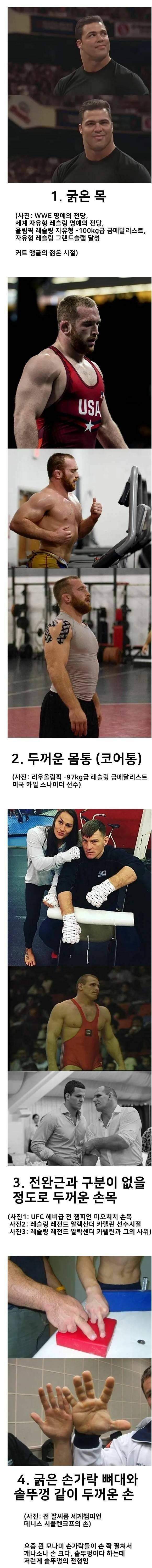 힘세게 타고난 사람들 신체적 특징