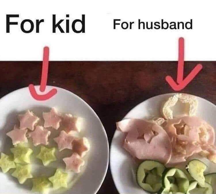 아이 음식 vs 남편 음식