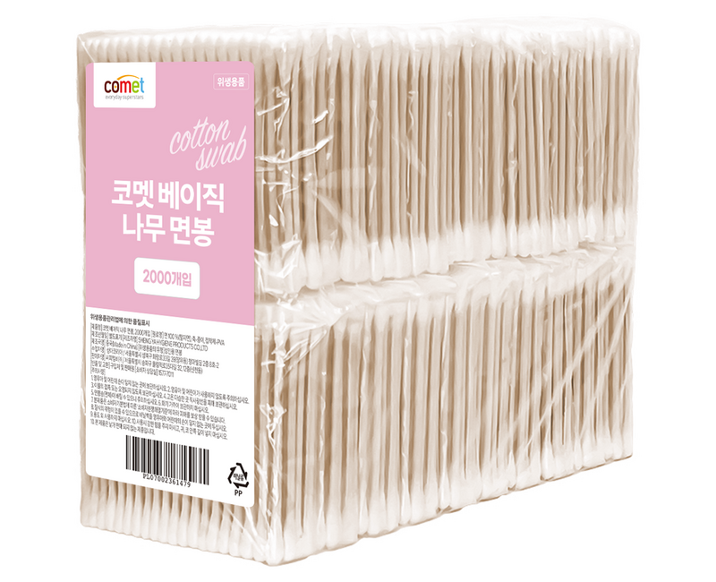 코멧 베이직 나무 순면 면봉