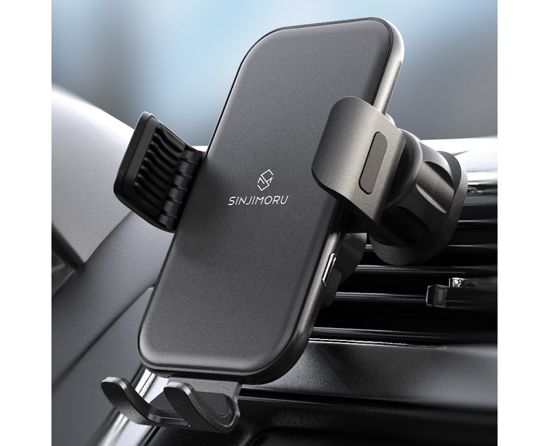 신지모루 차량용 고속 무선충전 강력고정 오그랩엑스 핸드폰 거치대 15W 송풍구형