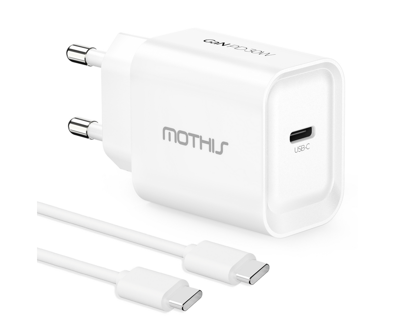 모디스 30W GaN PD 3.0 PPS 초고속 충전기 어댑터 + C to C 초고속 케이블 1.2m 세트