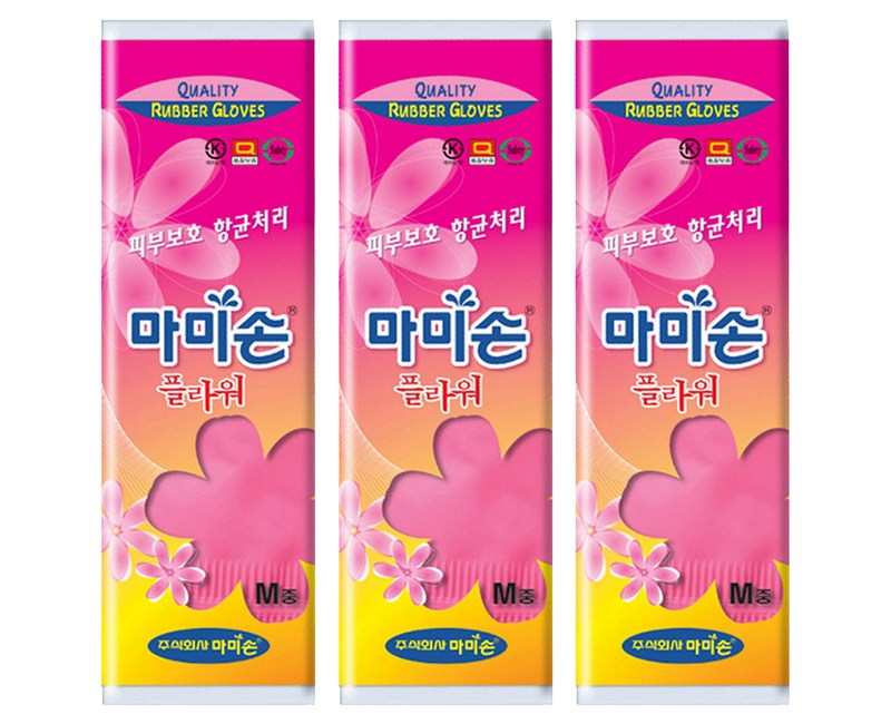 마미손 플라워 고무장갑