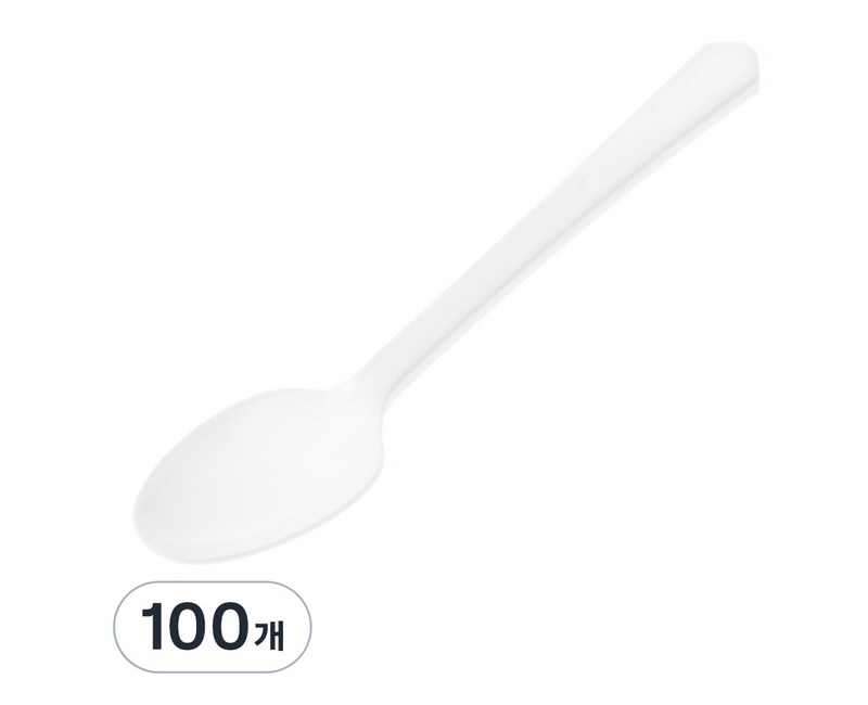 코멧 심플한 일회용 개별포장 숟가락 화이트