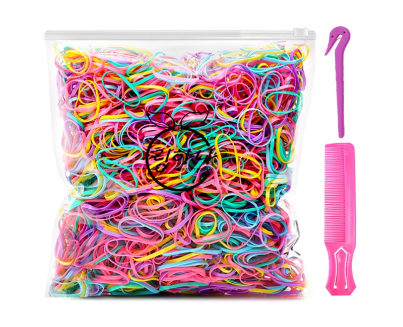 링하나 대용량 머리끈 지퍼백 + 이지컷 + 빗 세트 RH3