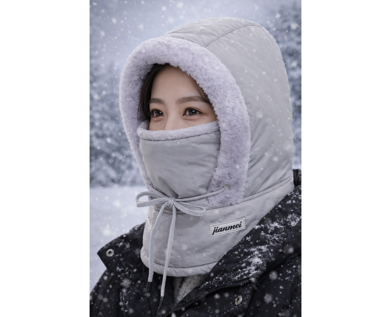 베라닉스 포근한 겨울 방한 기모 털 넥워머 패딩 모자