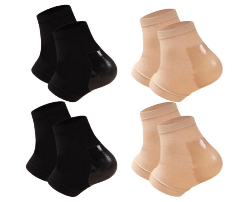 엑스비지 실리콘 뒤꿈치 보습양말 4켤레