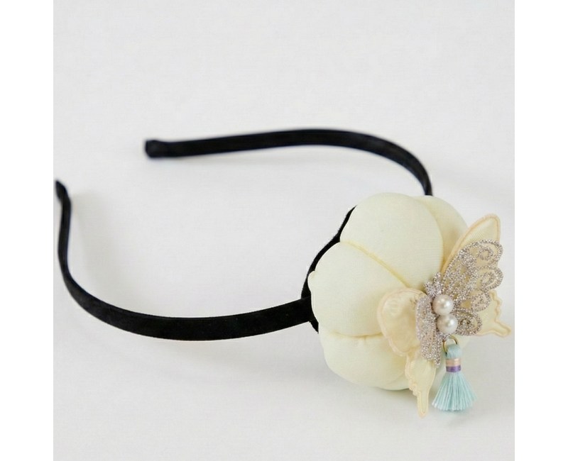 여아 아동 솔깃우리옷 나비호박 한복 머리띠