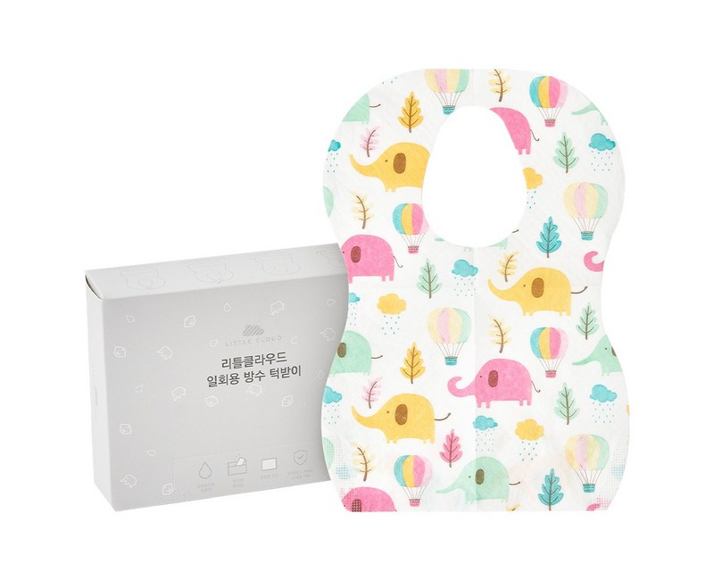 리틀클라우드 일회용 방수 턱받이