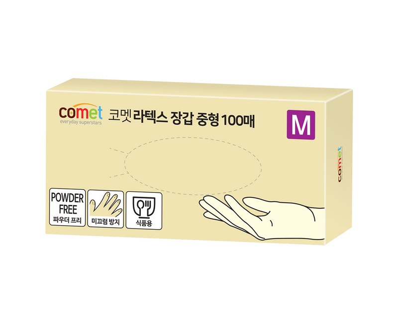코멧 라텍스장갑 100매입