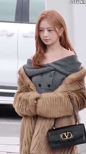 어깨깐 오프솔더 공항 패션 아이브 레이