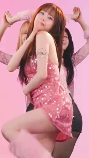 핑크 반짝이 민소매 원피스 릴레이댄스 츄