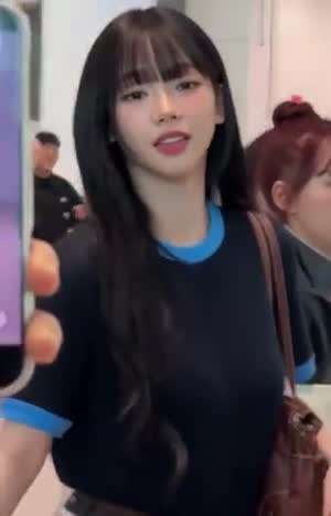 에스파 카리나 공항 패션 청순 여친룩