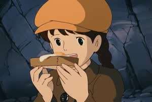 지브리 역사상 가장 열받는 먹방씬...gif