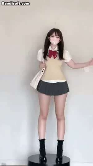 치마 길이와 스타킹 차이에 관한 취향 차이