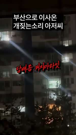 부산으로 이사온 개짖는소리 아저씨