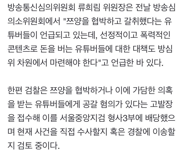 사이버렉카들 수익창출 다 막히고 곧 구속될거임