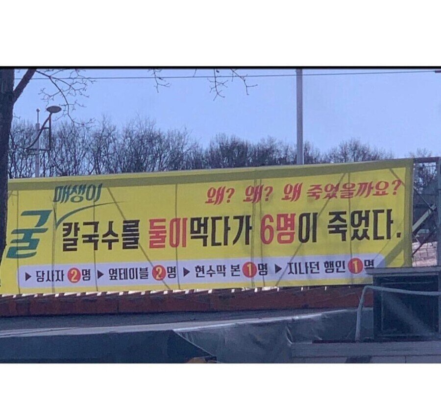 사망률 300% 기적의 칼국수