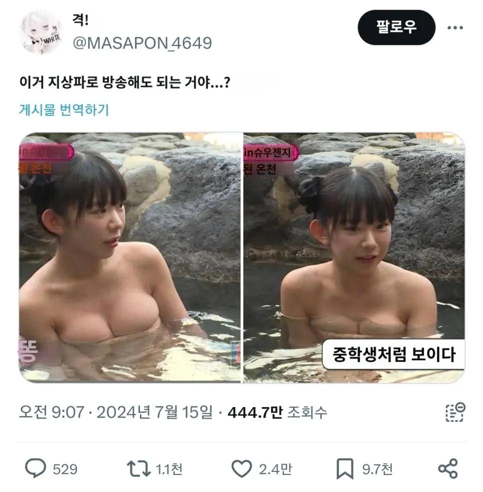 ㅇㅎ)일본 지상파 방송 논란