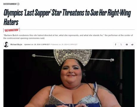 (혐)올림픽 최후의 만찬녀, 우익 혐오자들을 고소하겠다고 위협