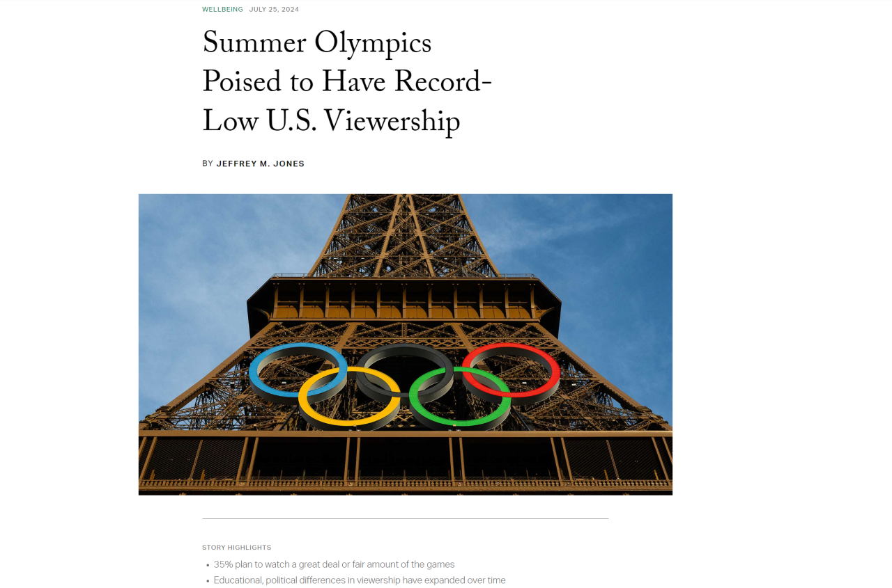 더이상 예전만 못한 올림픽의 세계적 인기