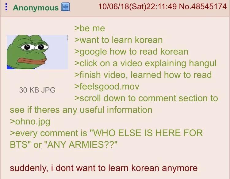 한글을 배우고 싶었던 4chan 유저..jpg