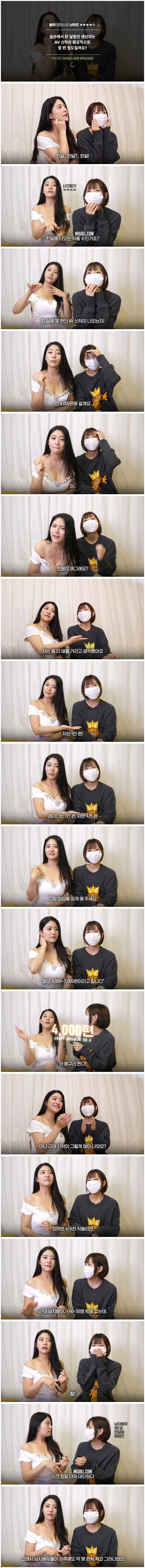 ㅇㅎ)일본에서 한달동안 생산되는 AV의 양