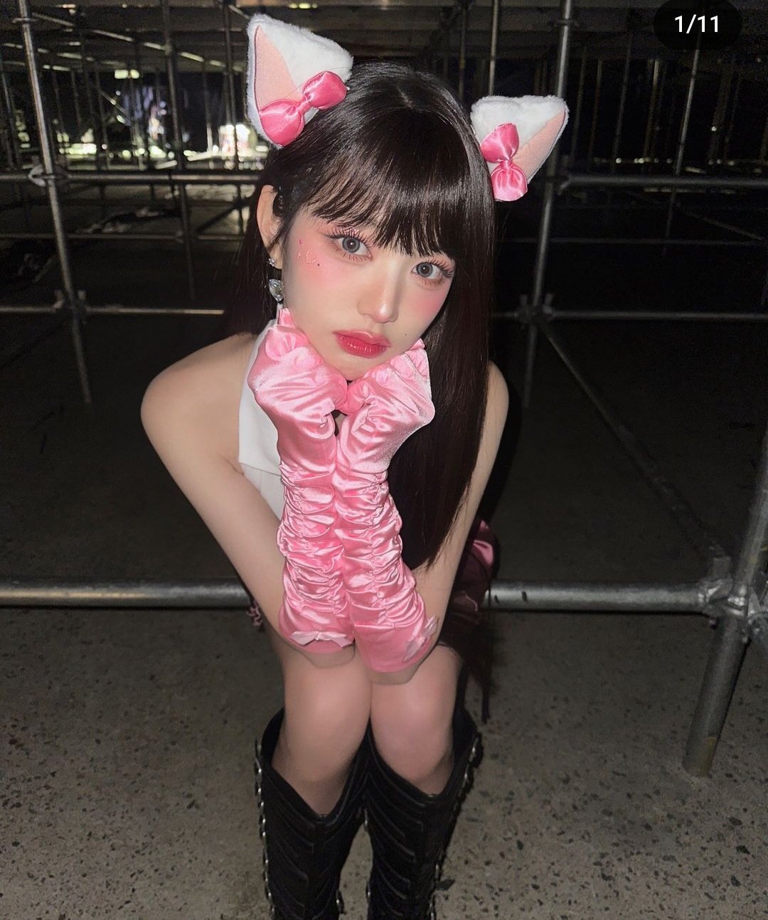 고양이 코스프레한 장원영 ㄷㄷ