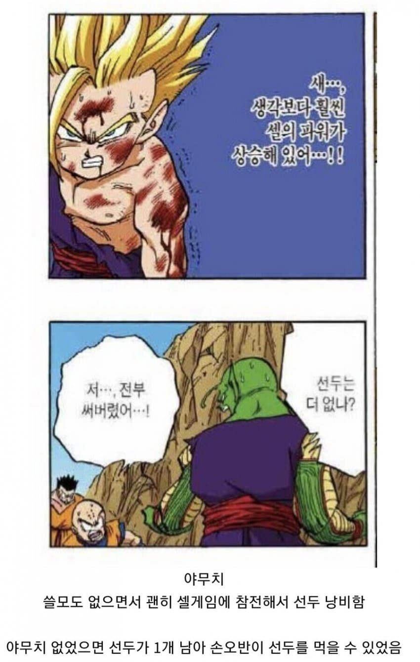 드래곤볼 셀편에서 뜻밖의 민폐를 끼친 캐릭