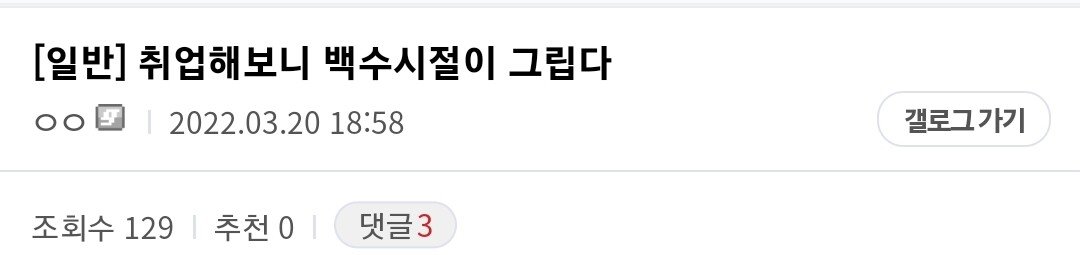 취업해보니 백수시절이 그립다