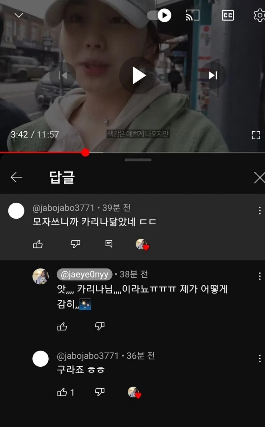 카리나 닮았다는 여행 유튜버