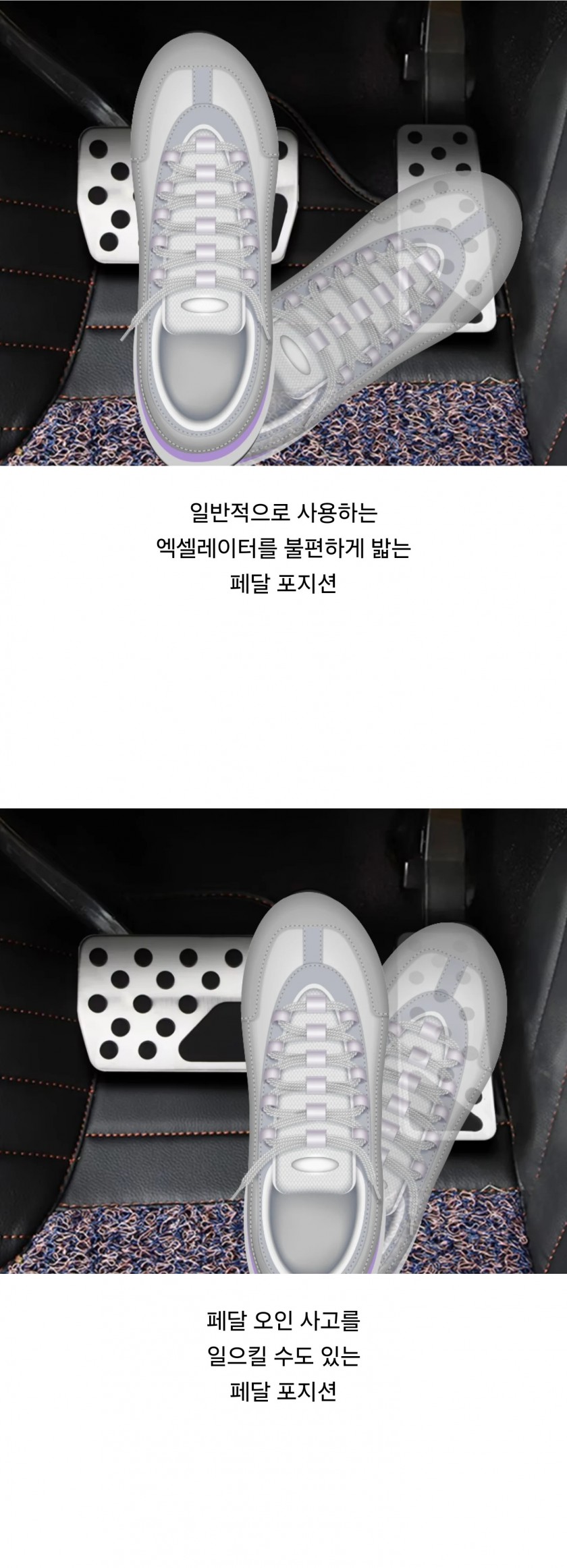 페달 오인 사고영상에서 확인되는 잘못된 운전습관