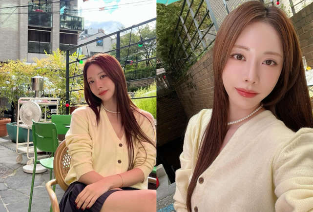 은지(32세), 노란 카디건 입고 '상큼 미모'