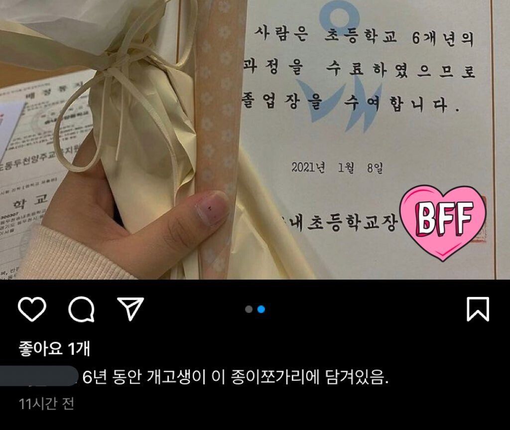 6년간 개고생 결과 학위 취득