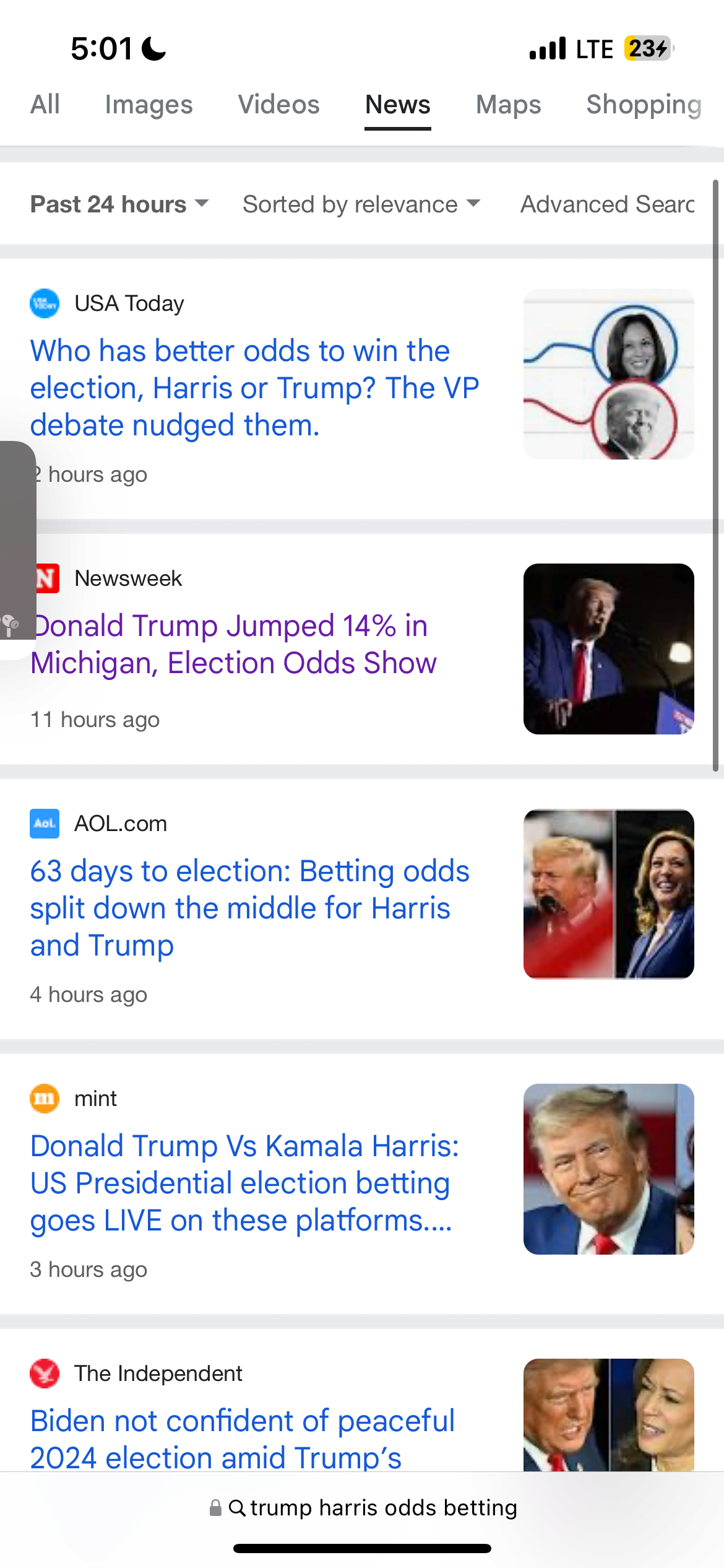 트럼프 경합주 우세 가져가면서 베팅사이드 트럼프 우위 ㄷㄷ