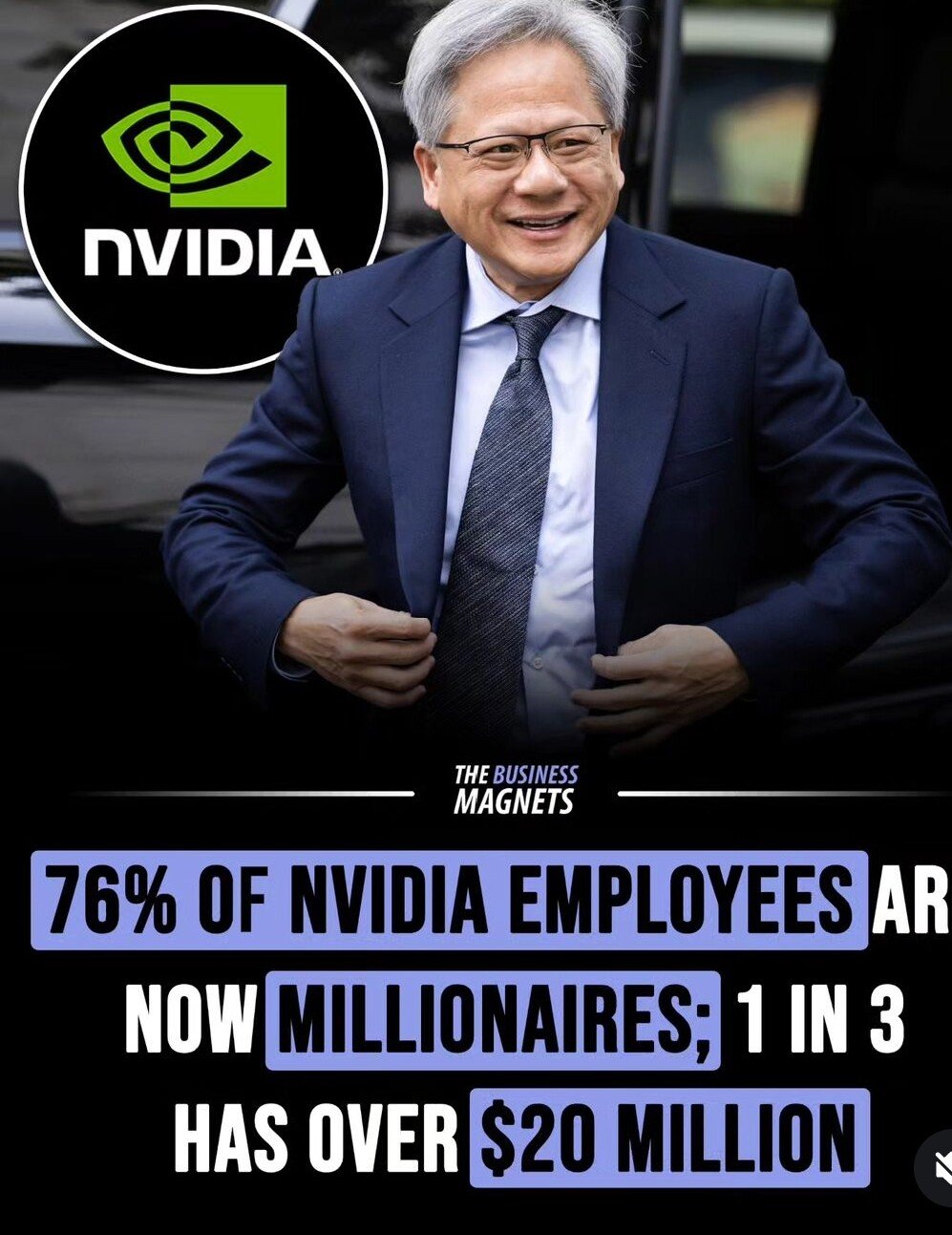 엔비디아 직원중 3분의 1 260억이상 재산 보유 ㄷ