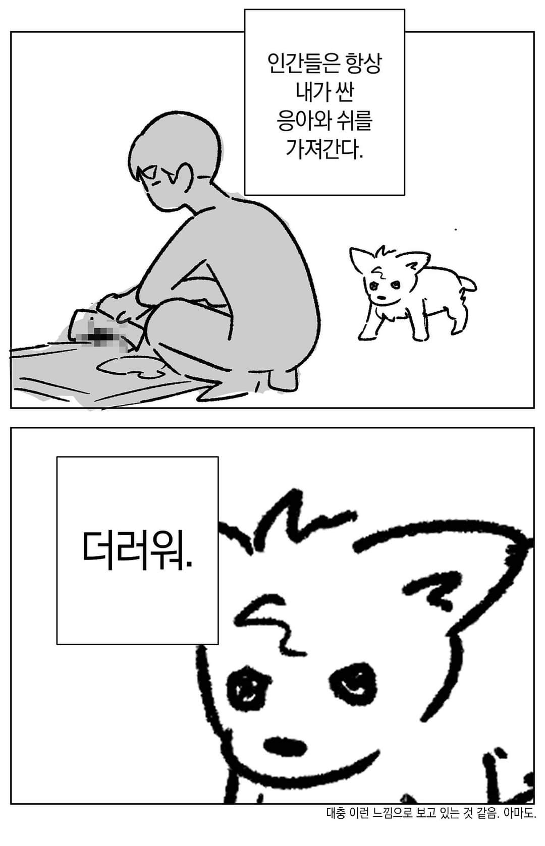 자기를 키우는 인간을 바라보는 댕댕이 시점....