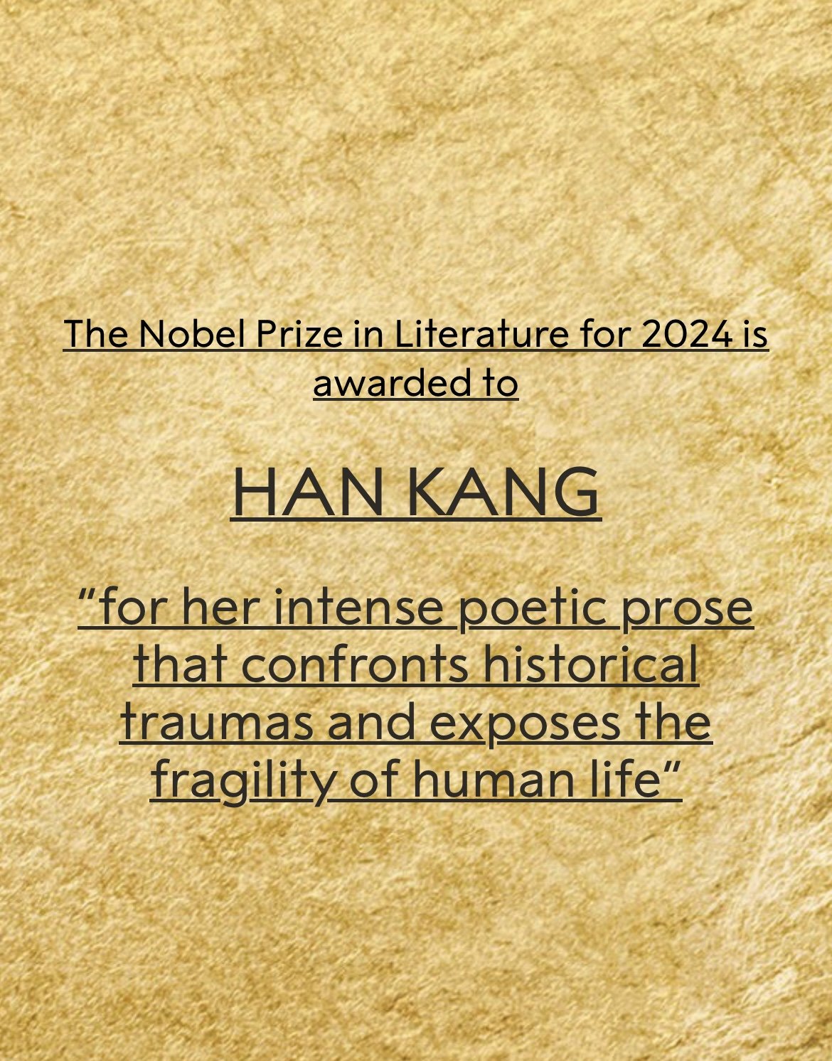 [속보] 한강, 노벨문학상 수상 ㄷㄷㄷㄷ