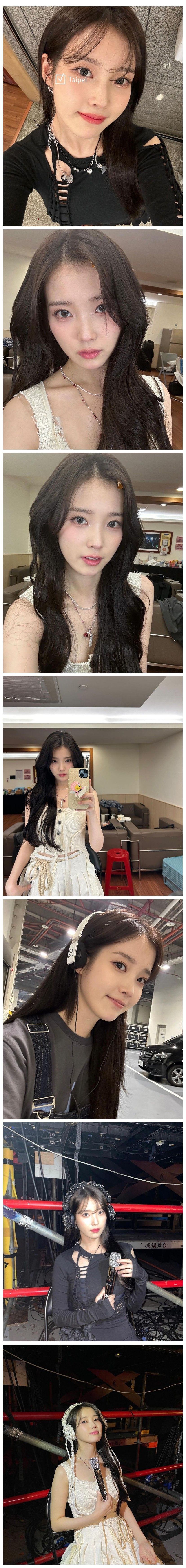 괜히 섹시해보이는 아이유 대만공연 셀카