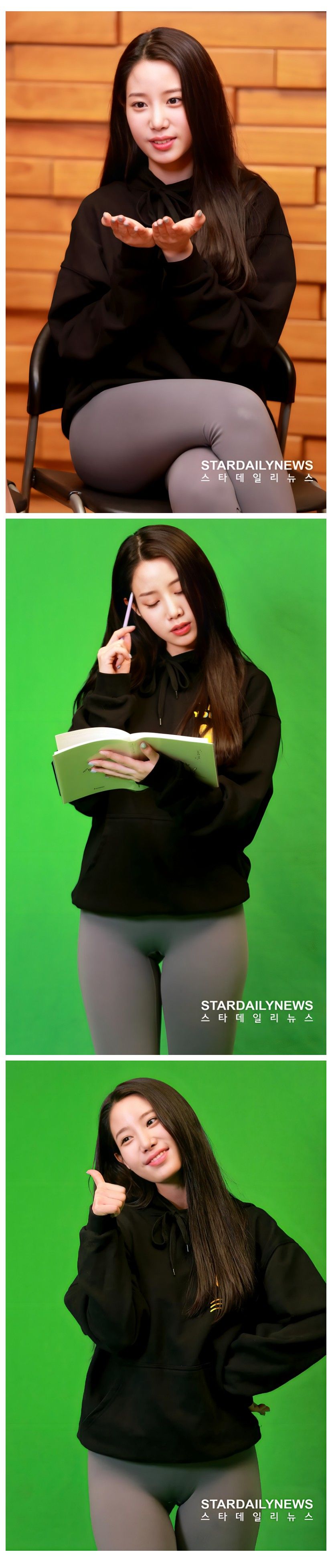 타이트하고 쫀쫀한 회색 레깅스 조현 몸매