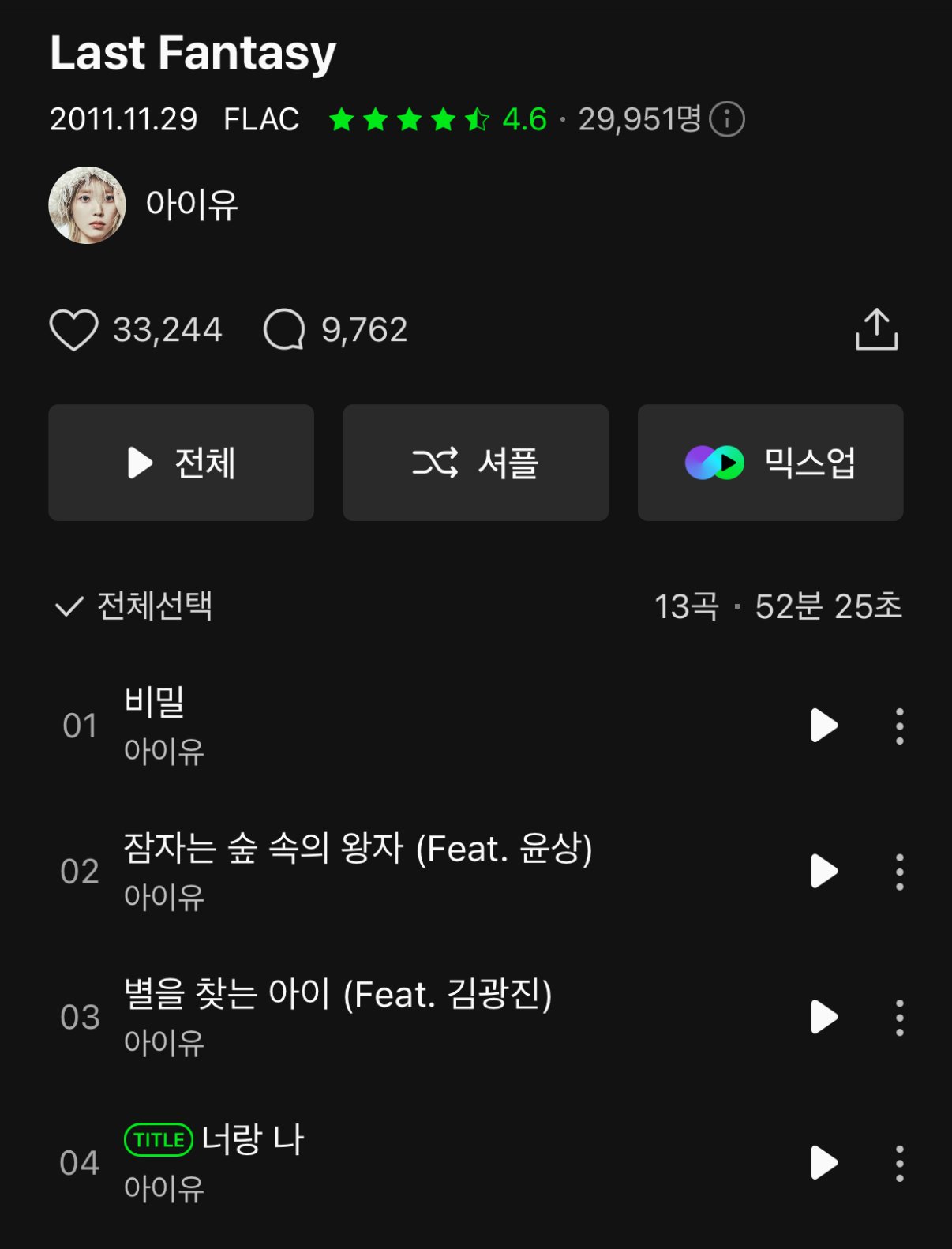 13년전 너랑 나 시절 아이유