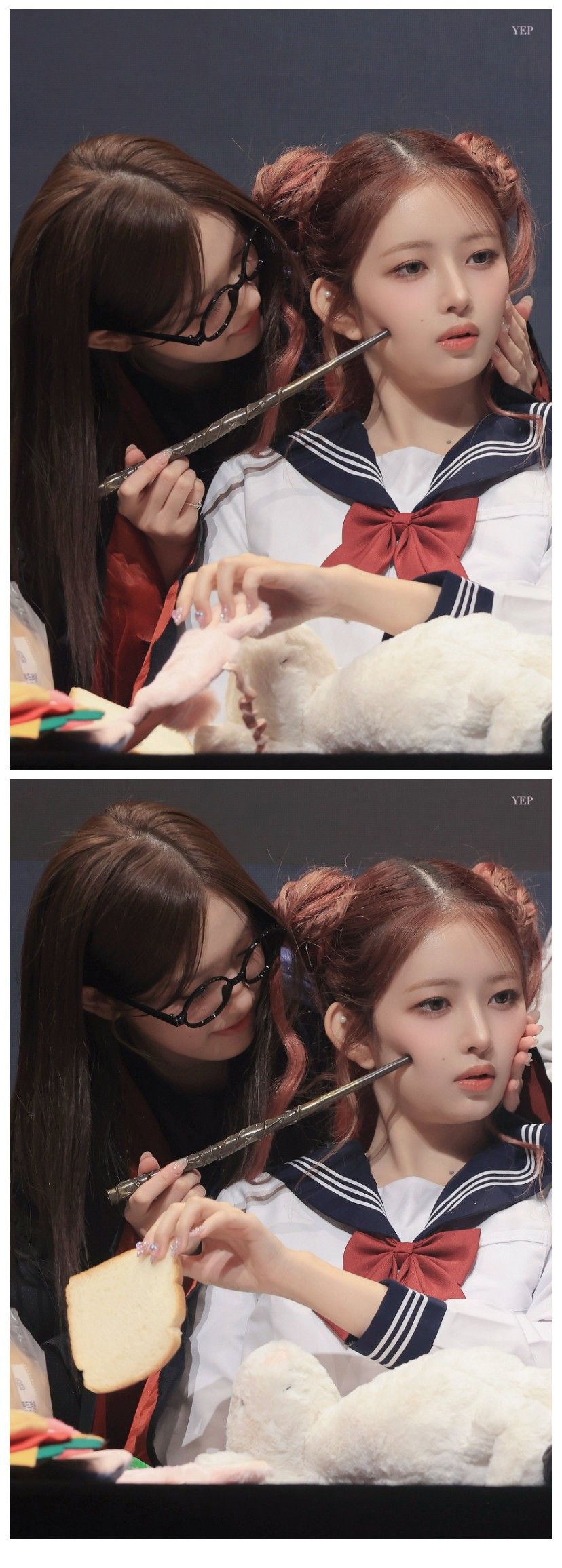 [아이브] 스톱워치를 써서 정지된 여고생 느낌의 세일러복 레이