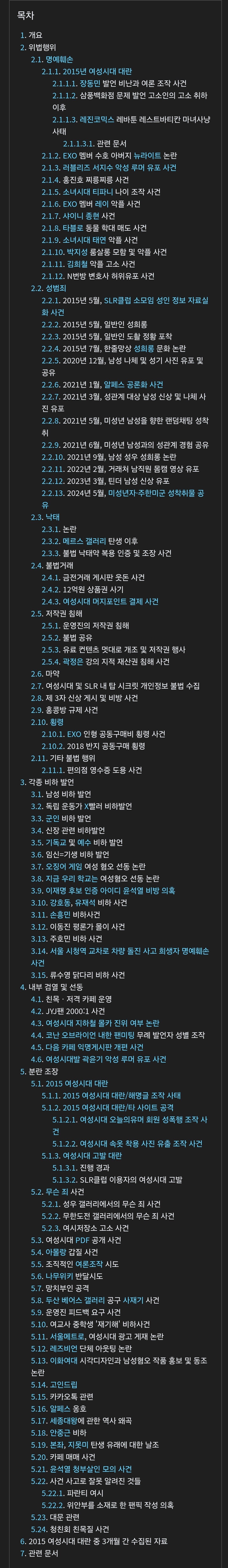 여초가 나무위키 검열을 찬성하는 이유