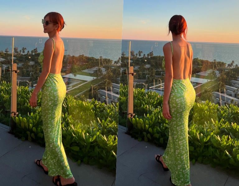 '애프터스쿨 출신' 정아, 파격 노브라 패션 아무것도 없는 매끈 등라인