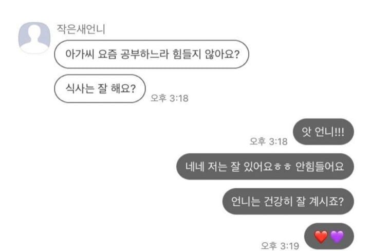 평소엔 지적인 새언니가 아가씨에게 보내는 카톡 ㄷㄷ