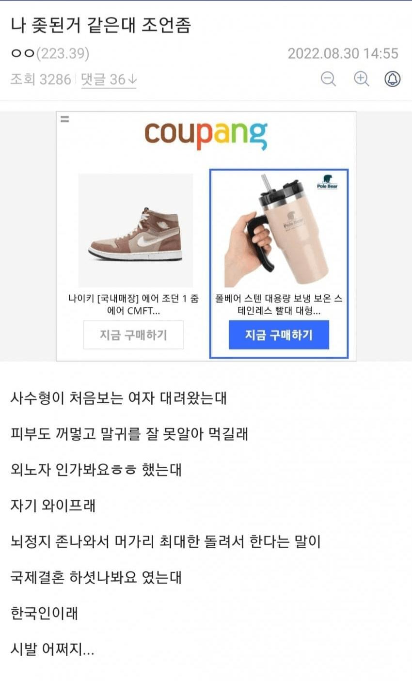 나 좆된거 같은데 조언좀...