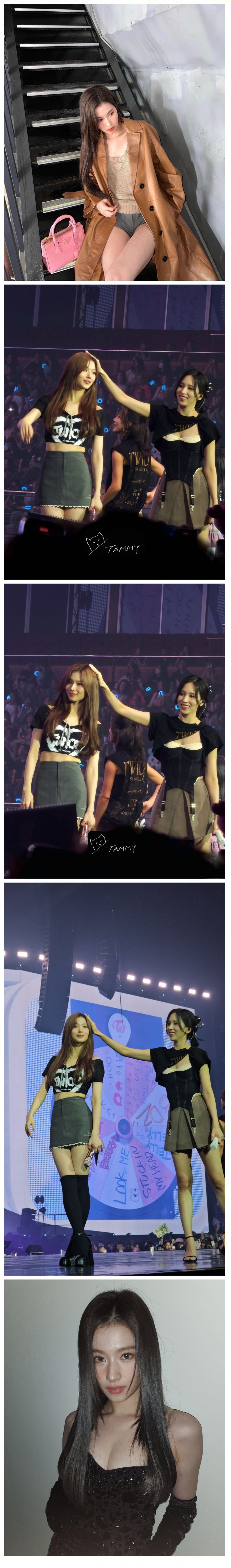 트와이스 사나,미나 란제리룩 , 초미니