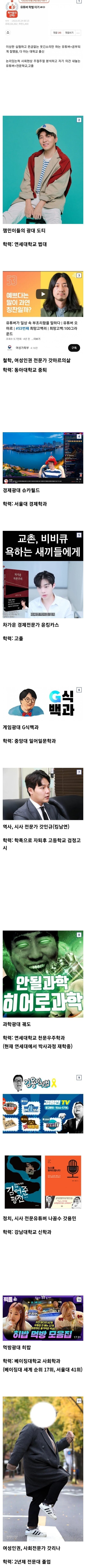학벌이 높을수록 광대가 되는 한국 유튜버