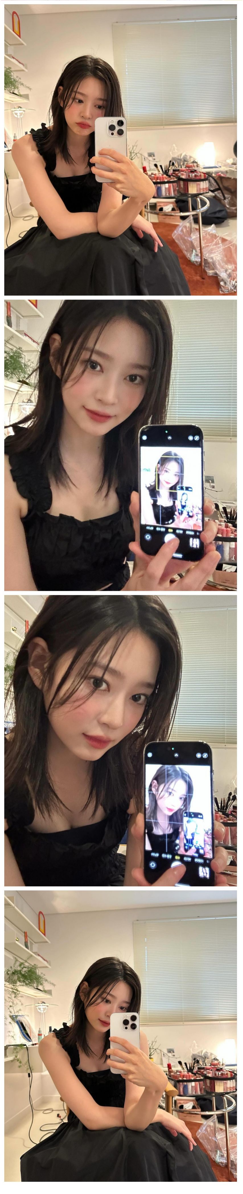 러블리한 검은색 원피스 김민주