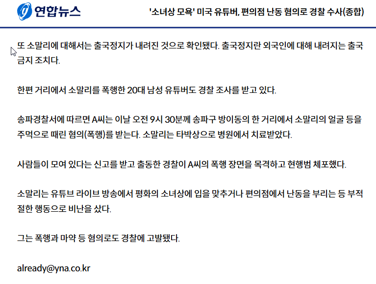 (속보) 국민공적 소말리 출국금지