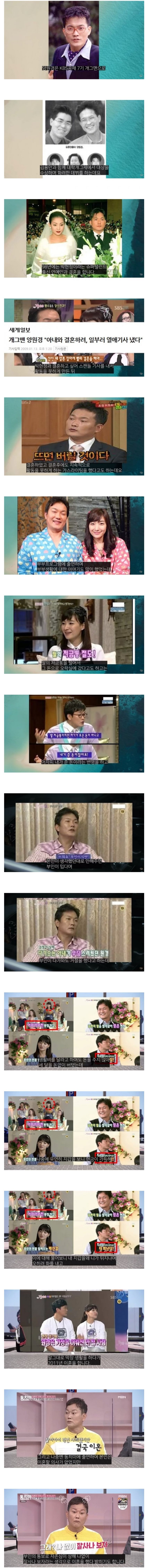 신인 여배우에게 반해 스캔들 기사 내고 활동 못하게 만든 뒤 결혼한 개그맨